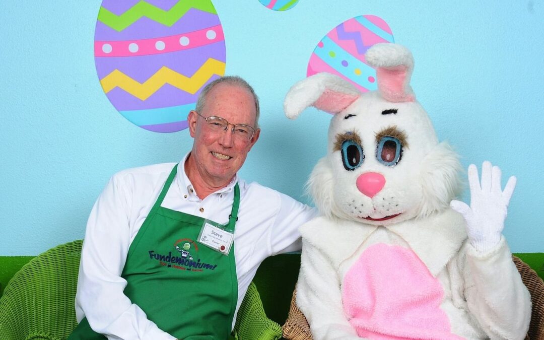 Steve with Easter Bunny