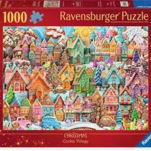 Jigsaw Puzzle Christmas Cookie Village - 1000 Pieces Puzzle